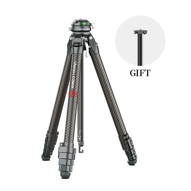 Ulanzi Zero F38 Quick Release Travel Tripod 3131 - Ulanzi Zero F38 Quick Release Travel Tripod with carbon fiber legs and gift.