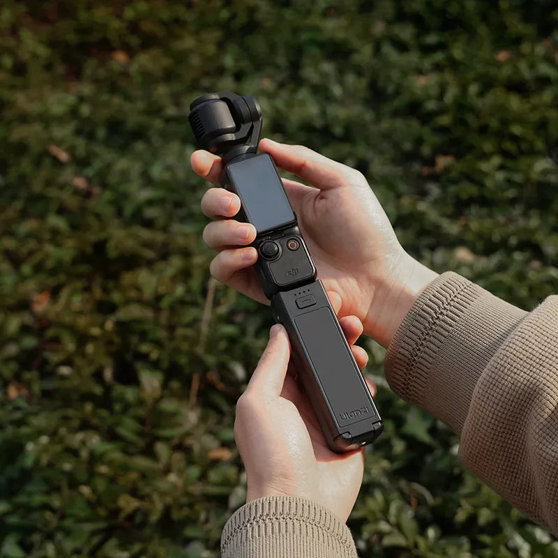 Ulanzi PK-12 Mini Quadpod Battery Handle for Pocket 3 C056, handheld, black, compact design.