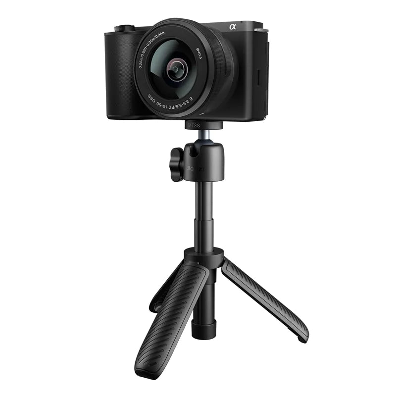 Ulanzi MT88 ClipMate Tripod T136 holding a camera, black tripod for content creation.
