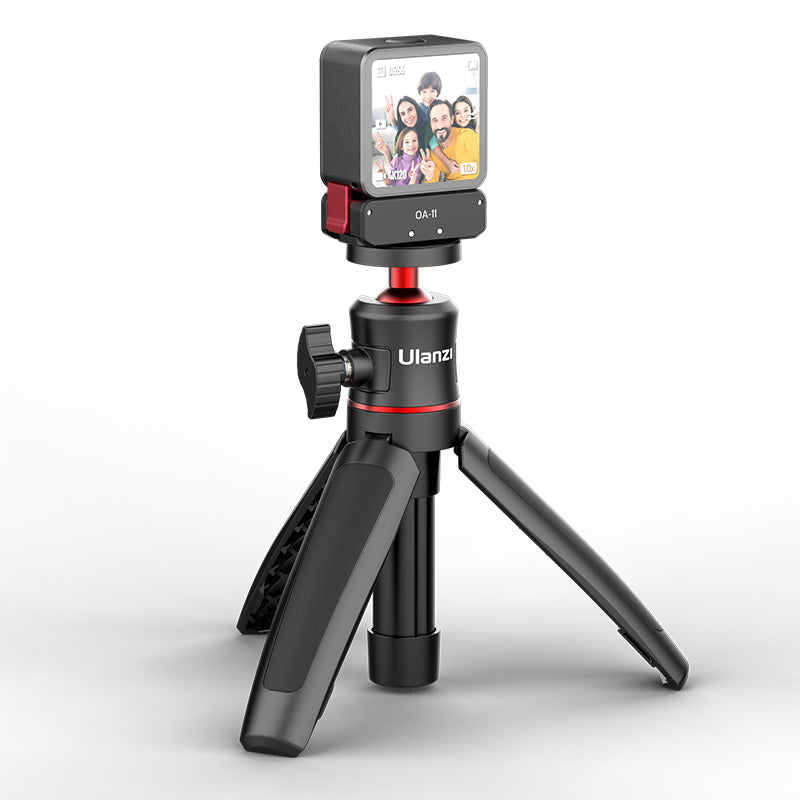 Ulanzi OA-11 Folding Base for DJI Action camera, tripod with magnetic design, black and red.