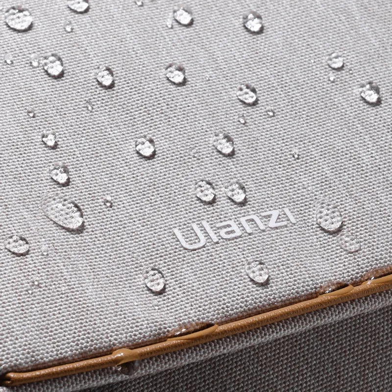 Ulanzi F01 Camera Sling Bag B011 water-resistant material detail with logo.