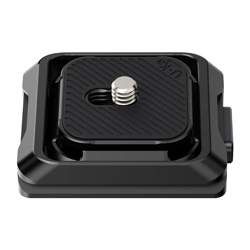 Ulanzi Uka Quick Release Plate C007 in black, Arca-Swiss compatible with secure mounting for cameras.