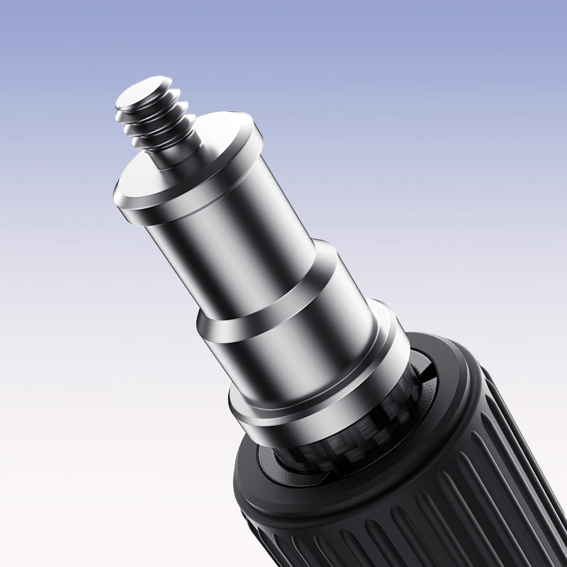 Standard 1/4 inch mounting screw on Ulanzi T230 light stand.