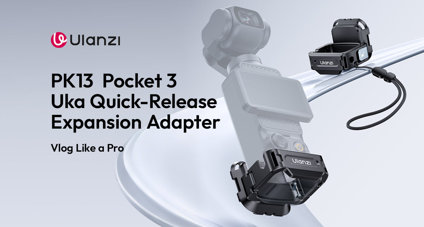 Ulanzi PK13 Pocket 3 Uka Quick-Release Expansion Adapter for DJI Osmo Pocket 3, vlog like a pro.