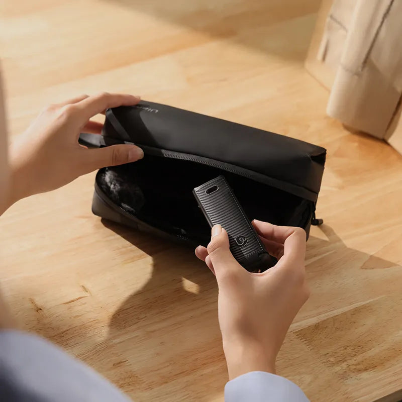 Ulanzi PK-12 Mini Quadpod Battery Handle for Pocket 3, black design, ready for content creation.