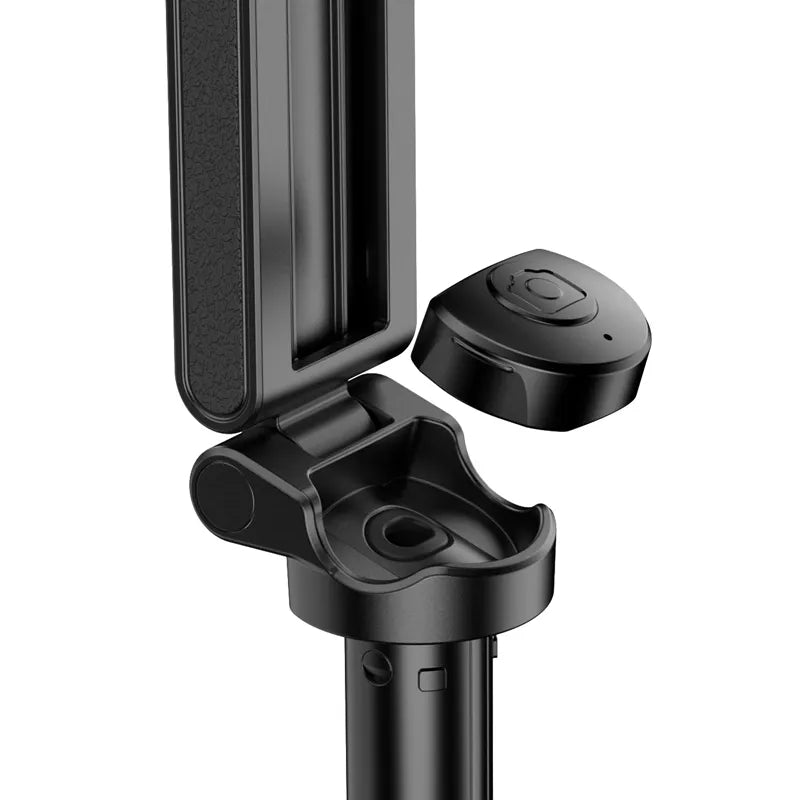 Ulanzi JJ03 Phone Tripod: black design, remote control, versatile for content creation.
