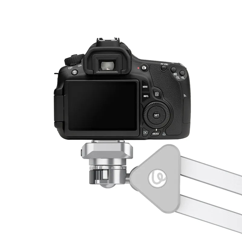 Ulanzi TH04 Overhead Camera Mount holding a DSLR camera, content creation ready.