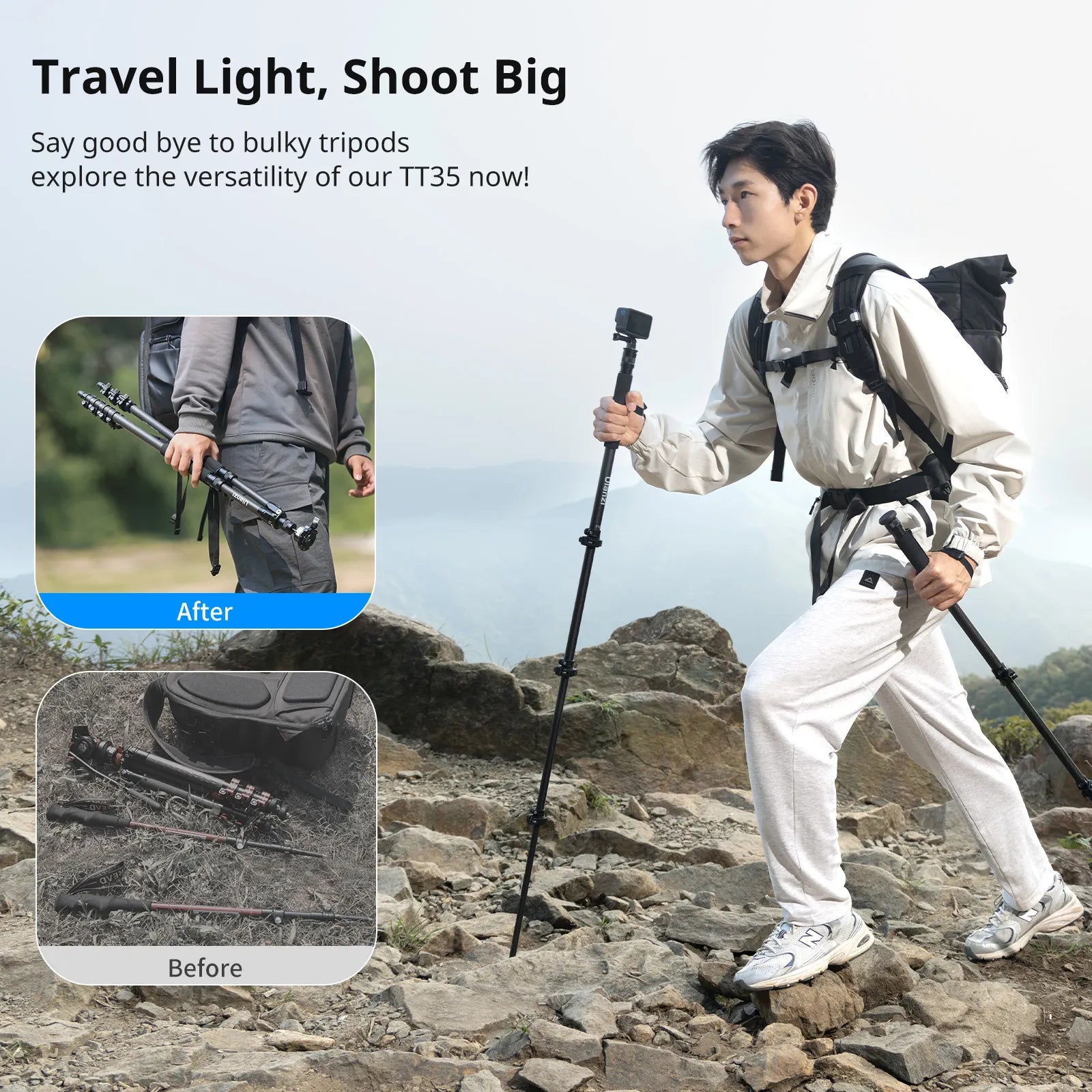 Ulanzi TT35 Hiking Stick Tripod Kit