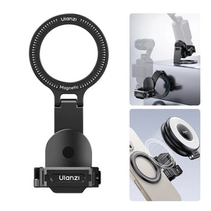 Ulanzi PM01 Pocket 3 Magnetic Adapter - Black magnetic ring. Sleek design for easy content creation.