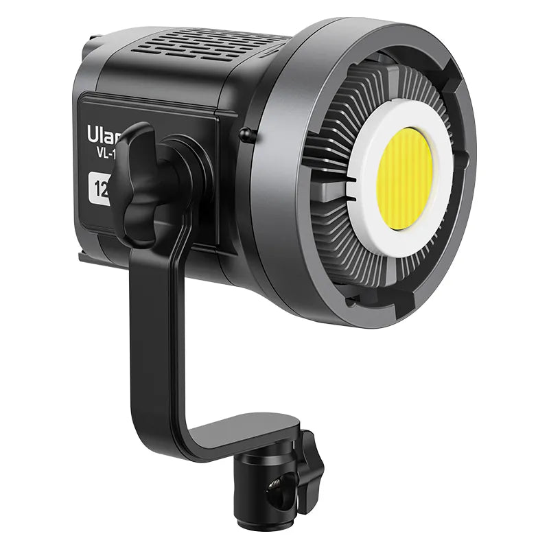 Ulanzi VL-120 Bi-color LED Video Light, adjustable color temperature for video production.