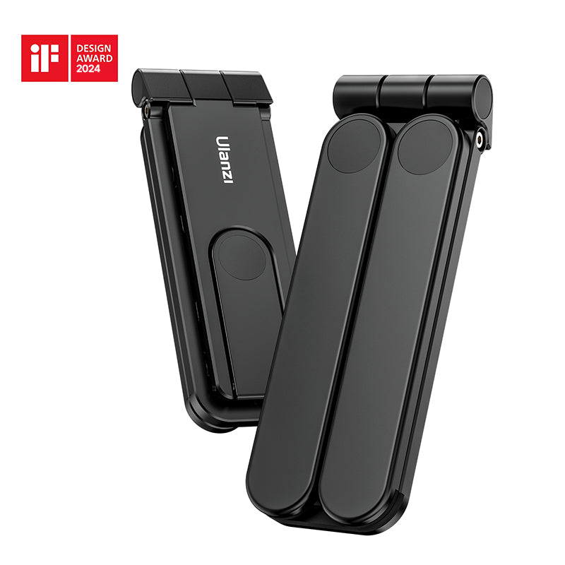 Ulanzi MA26 Foldable Pocket Phone Tripod M007: Black, foldable, iF Design Award 2024.