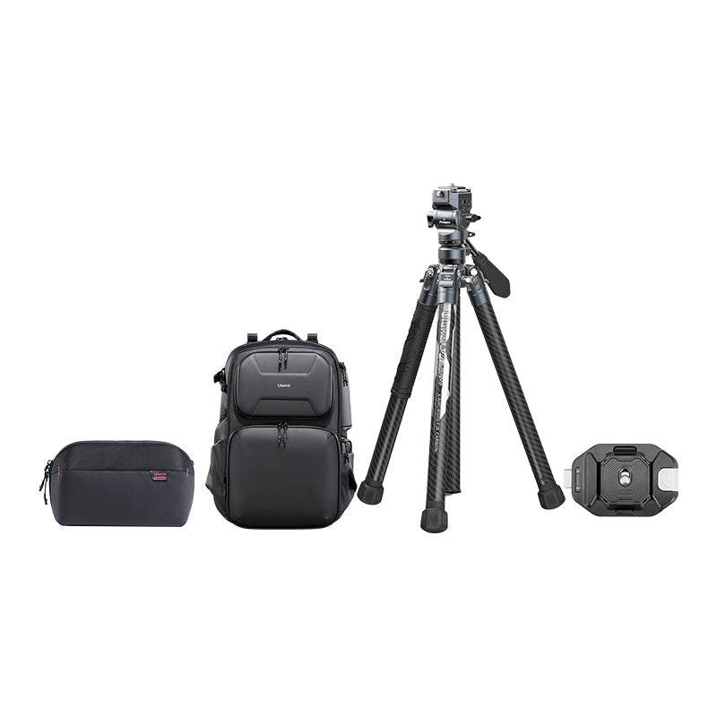 Ulanzi BP10 Backpack Outdoor Photography Bundle - Includes Backpack, Tripod, and Camera Mount.
