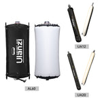 Ulanzi AL60 Inflatable LED Air Tube Light, black and white design, studio lighting options.