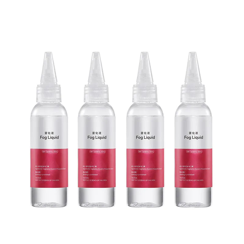 Ulanzi Fog Liquid 60ml Bottles, Clear bottles with red labels, for FILMOG Fog Machine use.
