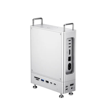 Ulanzi QT03 Docking Station in silver with multiple ports and SSD enclosure.