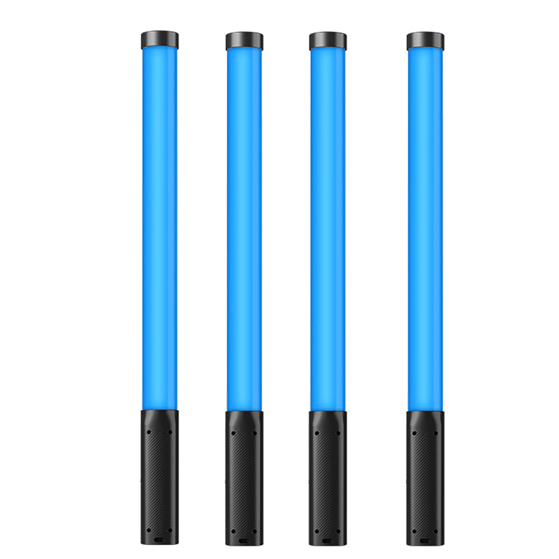 Ulanzi VL119 RGB Tube Light Wand array with vibrant blue illumination.