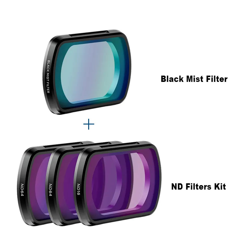 Ulanzi PK-01 Black Mist Filter and ND Filters Kit for DJI Osmo Pocket 3, showcasing the filters.