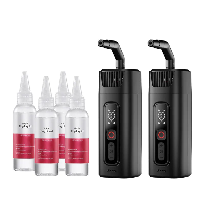 Ulanzi FM01 FILMOG Ace Portable Fog Machine kit with fog liquid for photography, stage, and events.