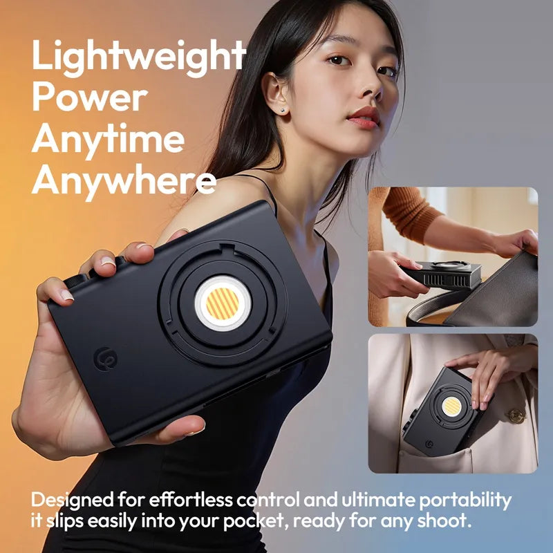 Ulanzi C01 100W COB Light L099 - Portable and Powerful for Content Creation, Black Design.