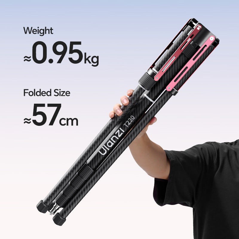 Ulanzi T230 light stand, 0.95kg weight, 57cm folded size.