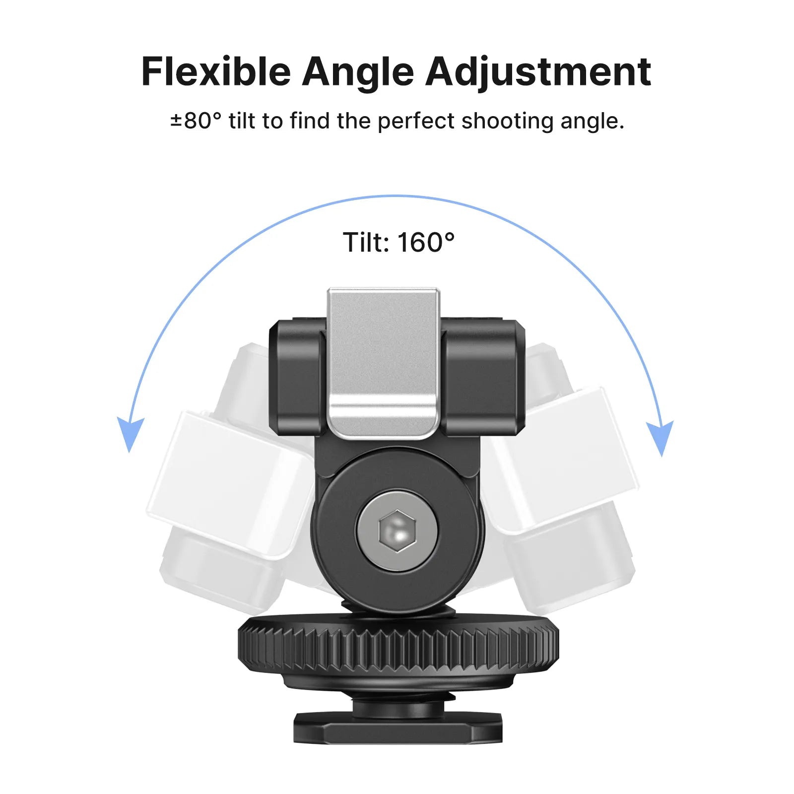 Ulanzi CA22 Cold Shoe Mount - Flexible angle adjustment for DJI Osmo Action 4/3 & Pocket 3.