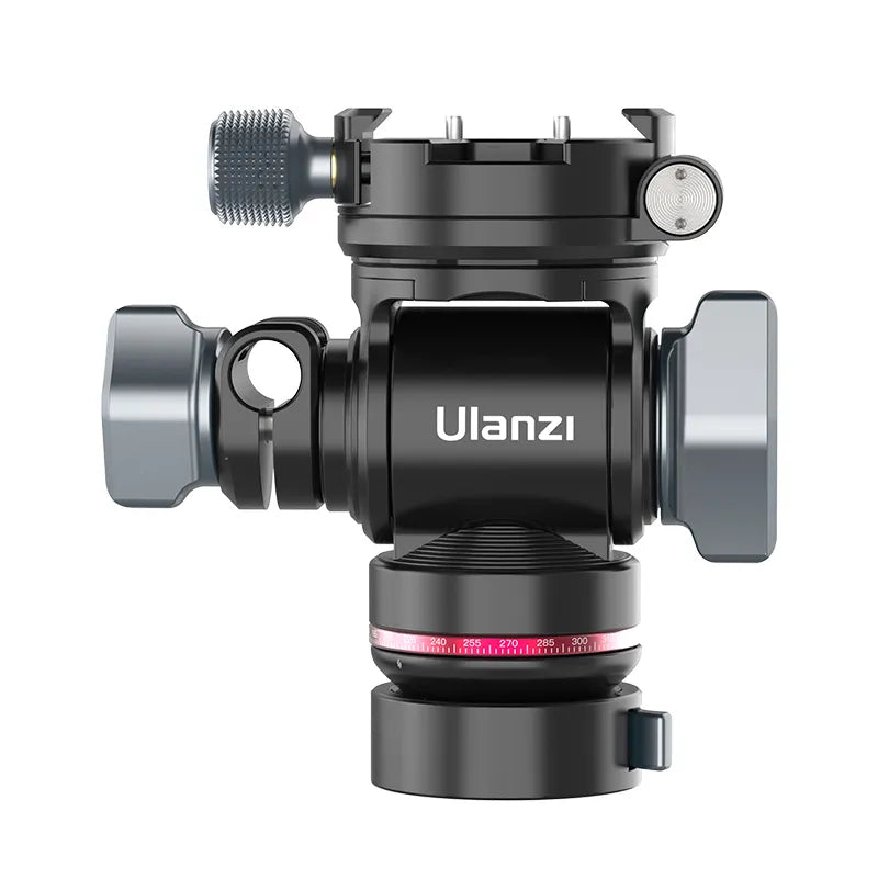 Ulanzi U190 Pro Fluid Video Head in black with degree scale, perfect for video shooting.
