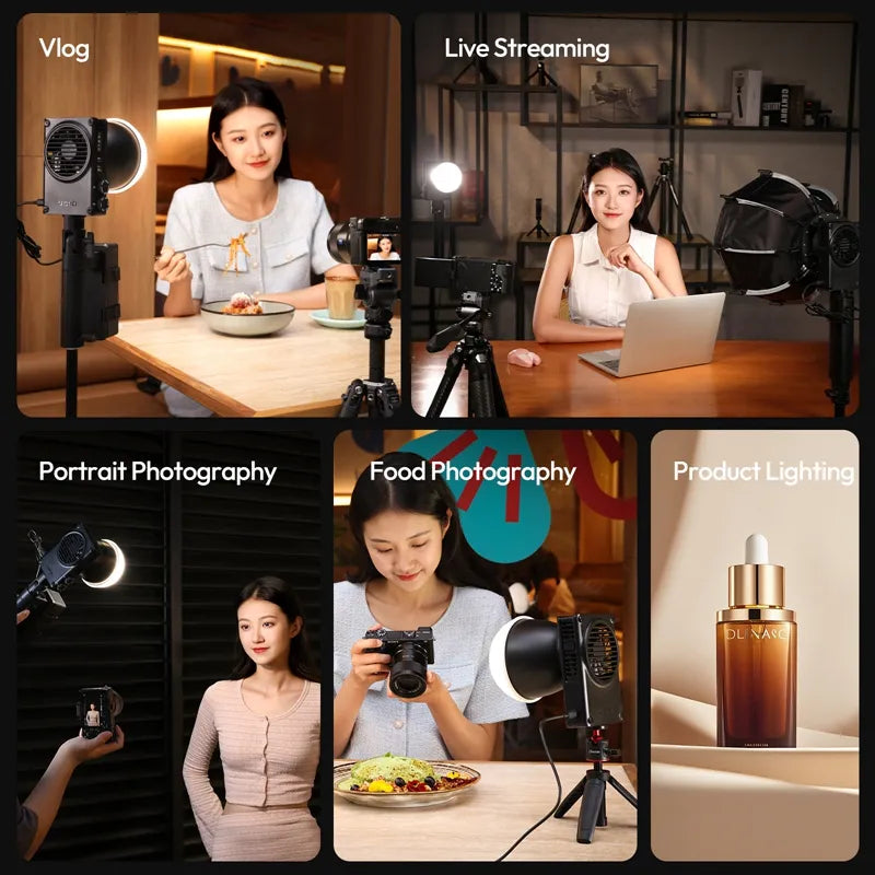 Ulanzi C01 100W COB light: perfect for vlogging, streaming, and product photography.