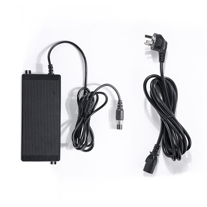 Ulanzi VL-200Bi video light power adapter and cable, black, for product photography.