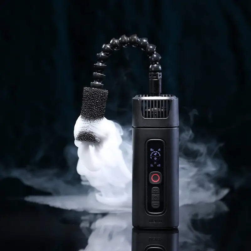 Ulanzi FM01 Ace Portable Fog Machine creating fog, perfect for photography, and events.