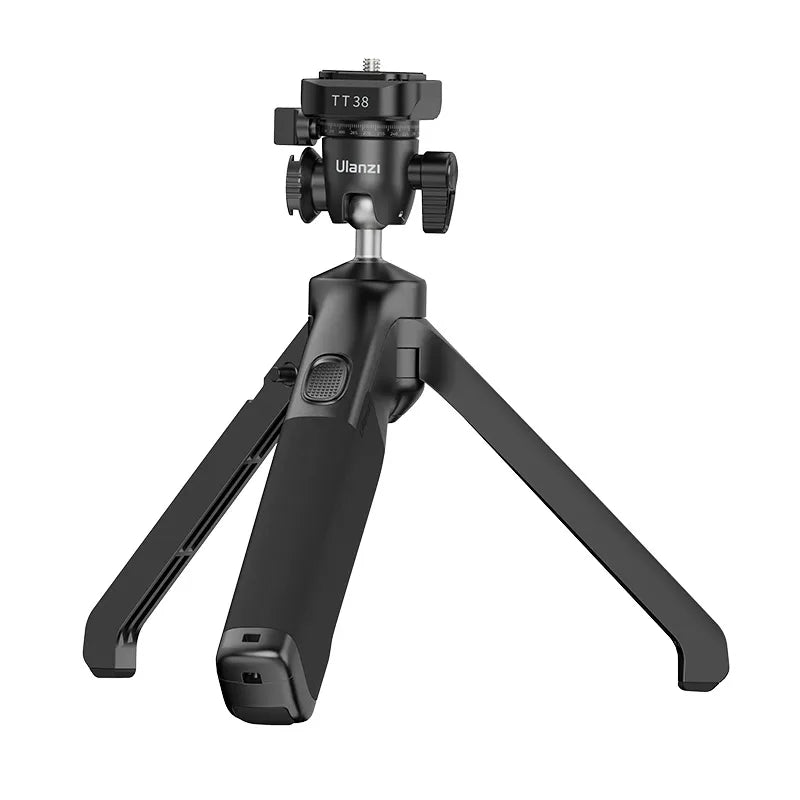 Ulanzi TT38 Tripod - Black, one-click opening design for vlogging and content creation.