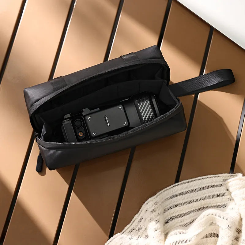 Ulanzi PK-07 Gimbal for DJI Osmo Pocket 3 in black carrying case.