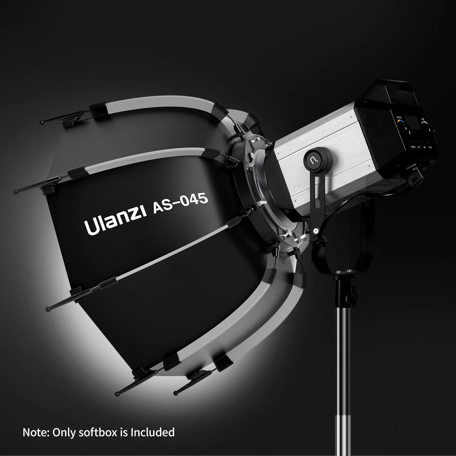 Ulanzi AS-045 Octagonal Softbox with Grid for Photography Lighting.