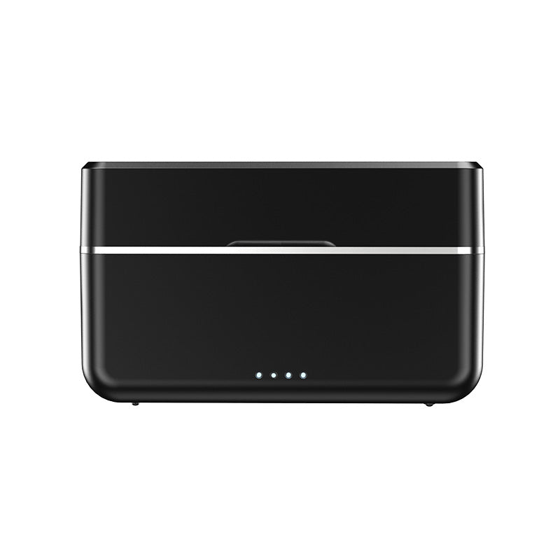 Ulanzi U-Mic AM18 Wireless Microphone Charging Case, Black, with LED indicators.