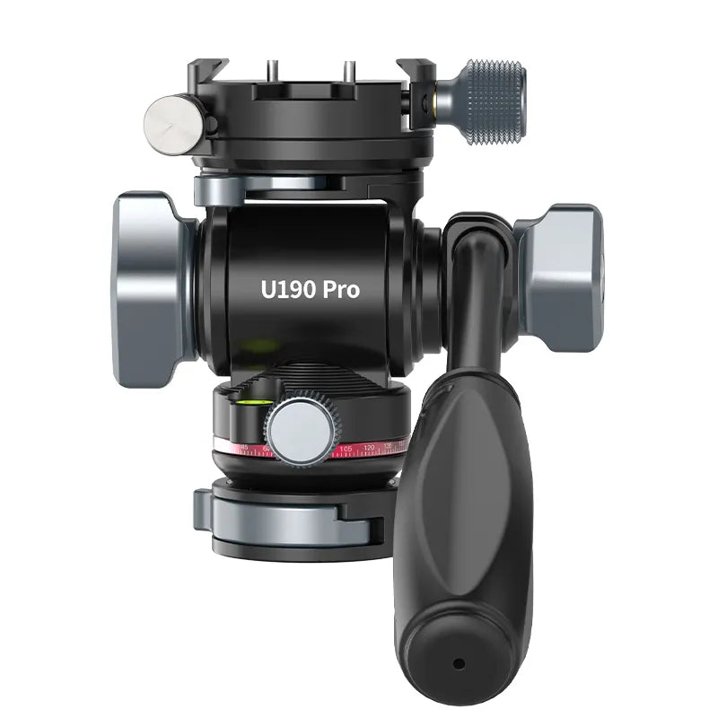 Ulanzi U190 Pro Fluid Video Head - Black aluminum alloy with handle.