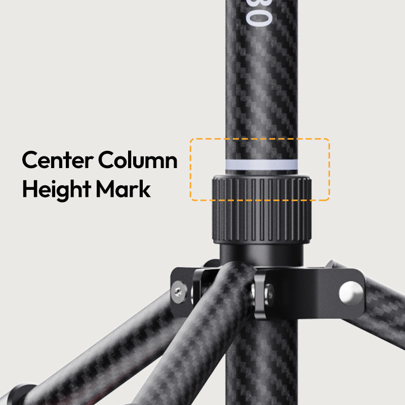 Ulanzi T230 light stand center column height mark.