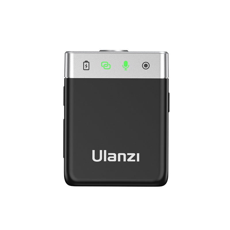Ulanzi U-Mic AM18 Wireless Lavalier Microphone Receiver - Black and Silver.