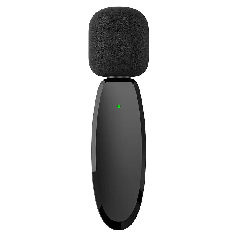 Ulanzi V6 Wireless Lavalier Microphone, black with a green power indicator light.