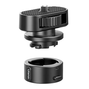 Ulanzi Go-Quick II Magnetic Quick Release Adapter Set, Black, with Gear and 1/4" Screw.