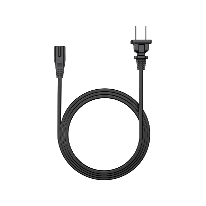 Black power cable for Ulanzi L023 40W Pro LED video light, with US plug and C7 connector.