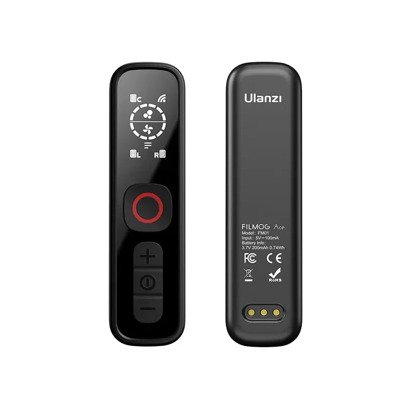 Ulanzi FM01 Ace Remote Control for Fog Machine - Black, Wireless Operation.