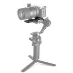 Ulanzi Falcam F38 Quick Release plate with camera mounted on a gimbal.