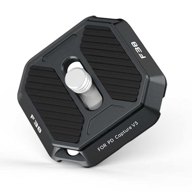 Falcam F38 Quick Release Plate for PD Capture V3, Black Aluminum Alloy.