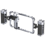 Ulanzi 3127 Phone Video Rig - Silver & Black, stable vlogging setup with double handles.