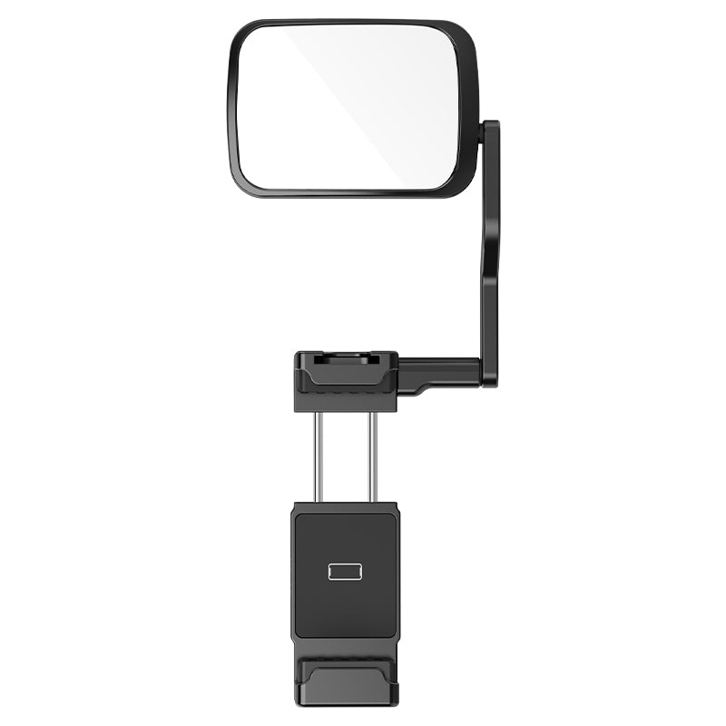 Ulanzi ST-30 Phone Clip & Mirror Kit - Black phone clip with adjustable mirror for phone selfies.