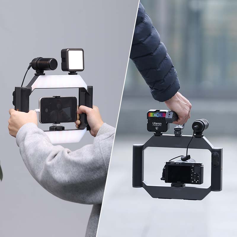 Ulanzi U-Rig Smartphone Video Rig, featuring lights and camera stabilization.