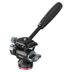 Ulanzi U-190 Mini Fluid Head for tripod, with Arca interface, black and silver design.