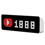 Ulanzi TC001 Smart Pixel Clock with YouTube logo and 1888 display, white frame.