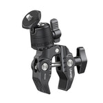 Ulanzi R099 Clamp Mount with Mini Ball Head 2993 - Black clamp mount for cameras and accessories.