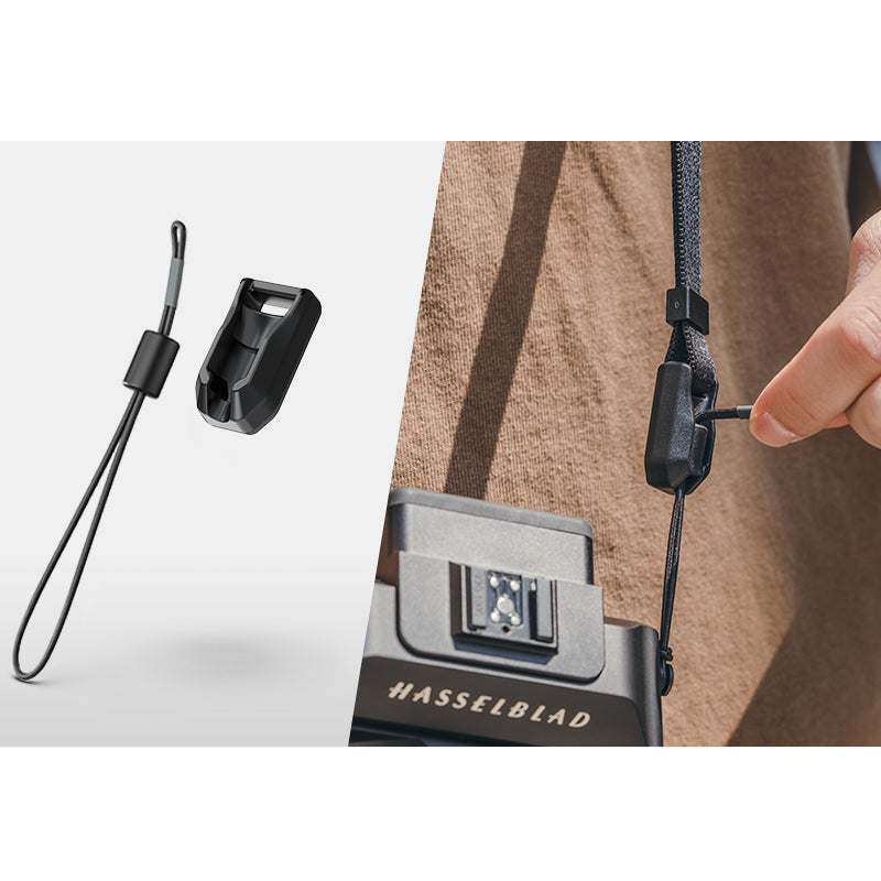 Ulanzi Falcam Maglink Mini Kit: Magnetic buckle for camera strap, black, Hasselblad camera.