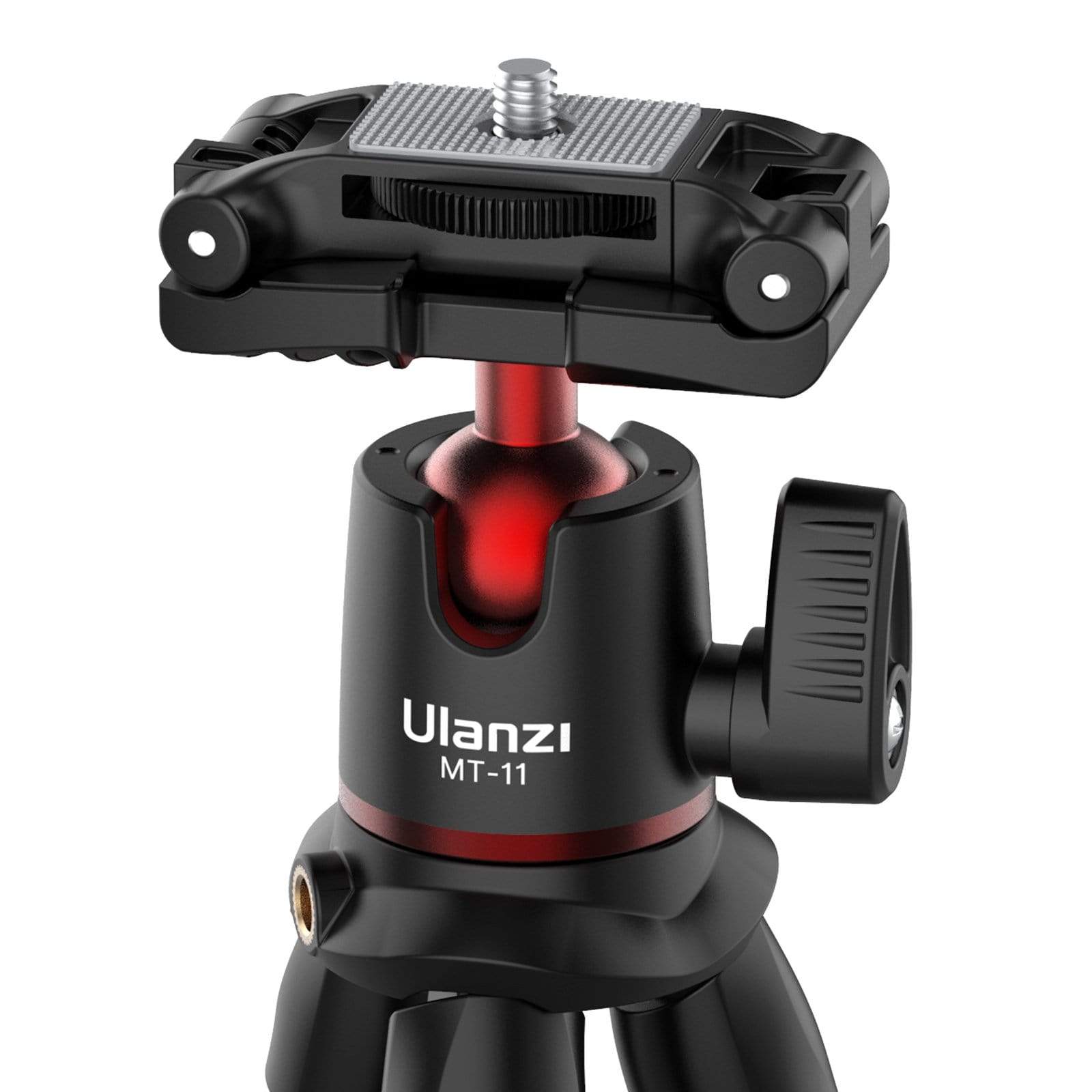Ulanzi MT-11 tripod head: Black and red, flexible tripod for camera.